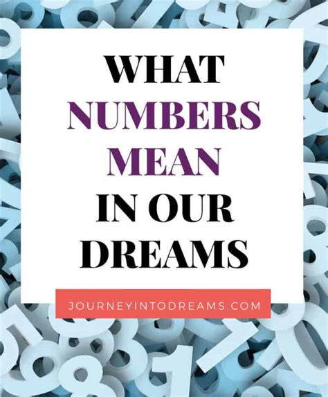 dream numbers|Numbers in Dreams and What They Mean.